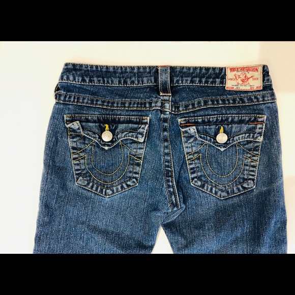 True Religion Joey Flared Jeans Medium Wash - Picture 7 of 8